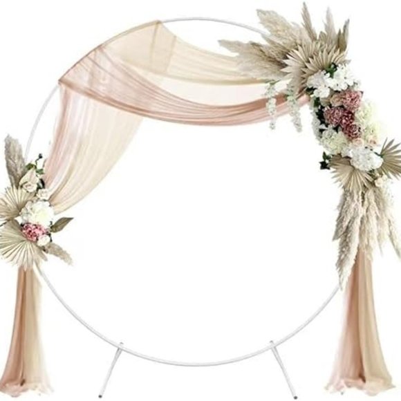 Wedding Arch,Metal Circle Balloon Arch Frame,Garden Arch Bridal Decoration